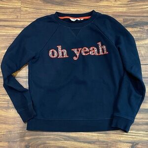 Boden appliqué sweatshirt navy blue size XS